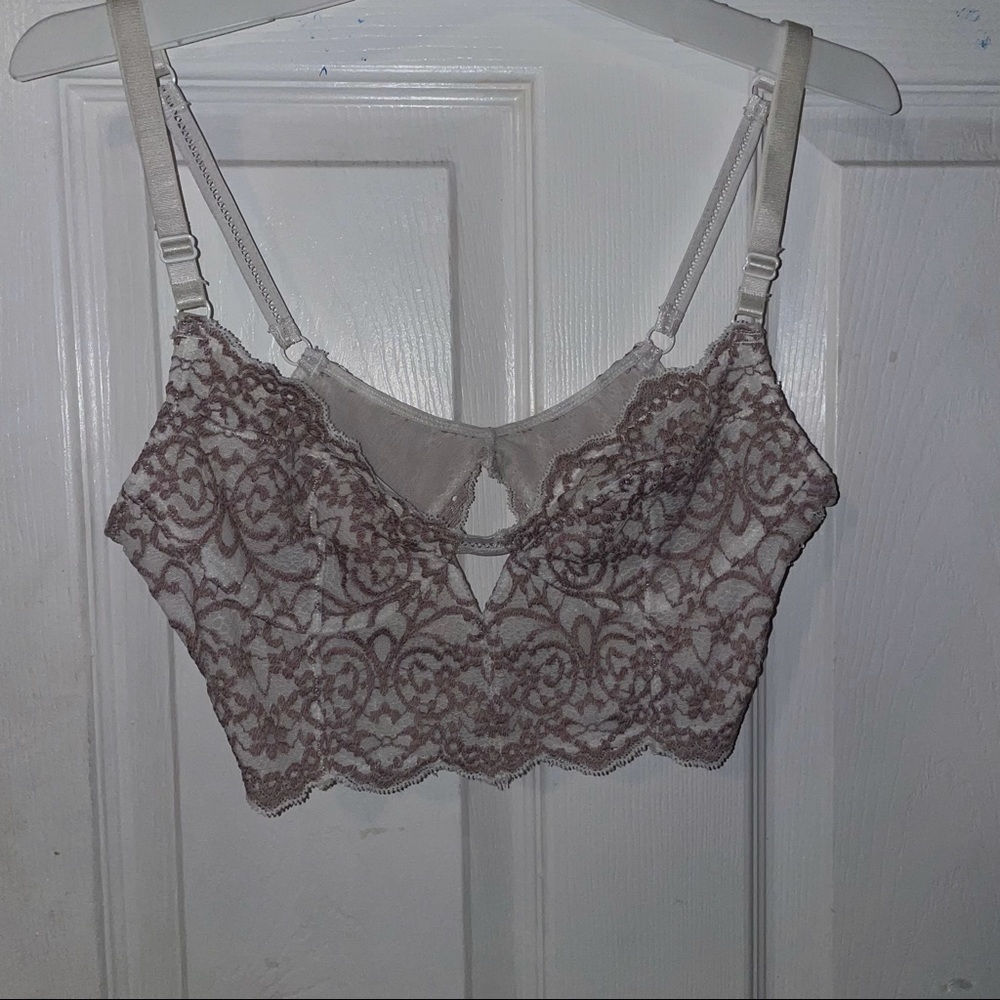 Free people bralette with rose color details